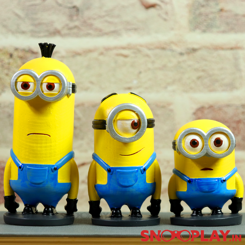 Set of 3 Minion Figurines (Kevin, Bob & Stuart)