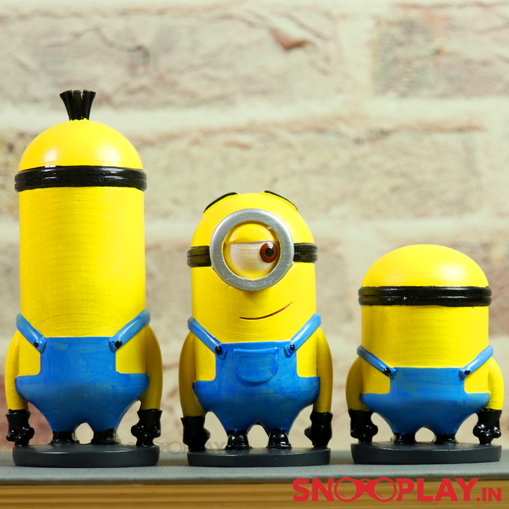 Set of 3 Minion Figurines (Kevin, Bob & Stuart)