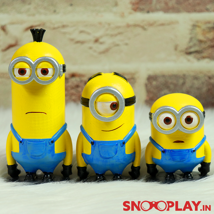 Set of 3 Minion Figurines (Kevin, Bob & Stuart)