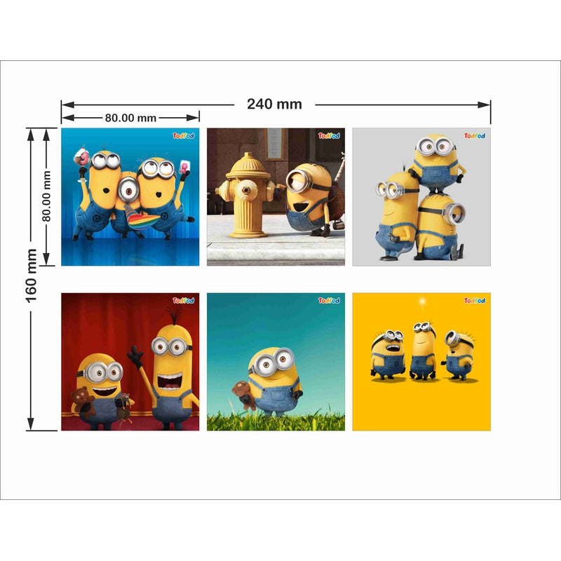 Wooden Jigsaw Puzzles Toy for Kids & Children, Minions & Friends 54 Pieces 6 in 1 Jigsaw Puzzles, Anime Cartoon Character