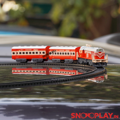 Passenger Indian Toy Train For Kids (Battery Operated) - 13 Pieces Set
