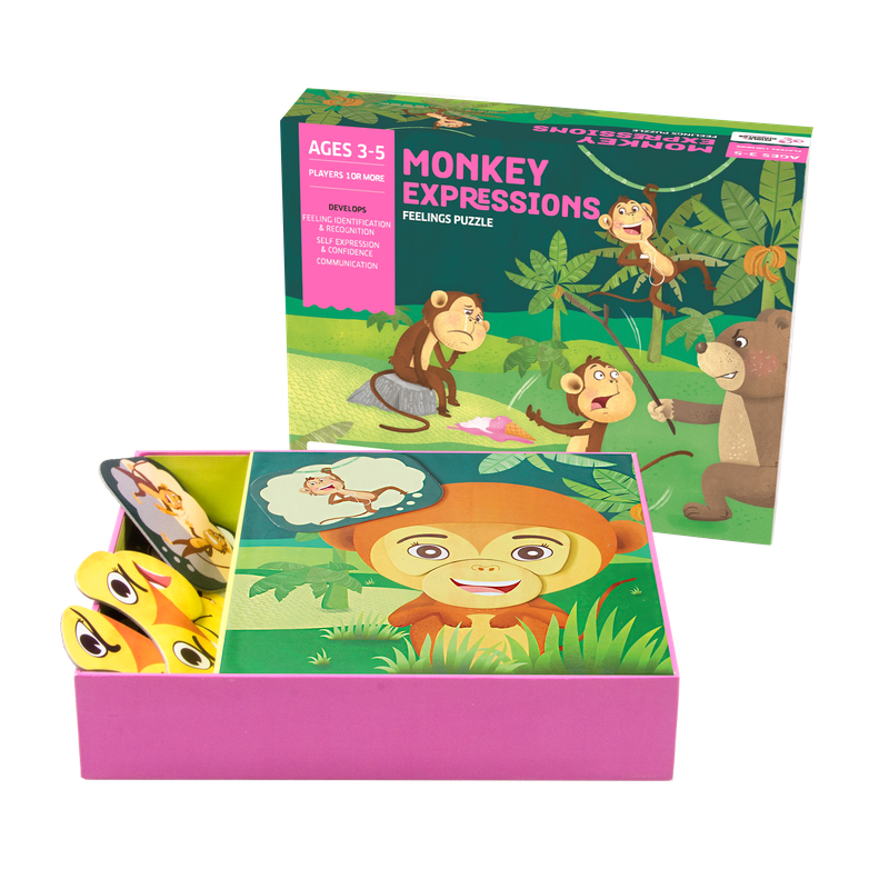 Monkey Expressions Puzzle Game