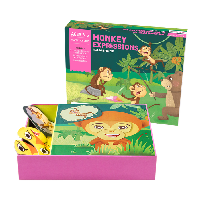 Monkey Expressions Puzzle Game