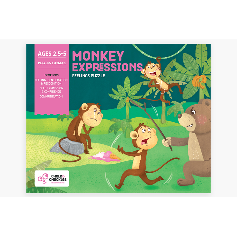 Monkey Expressions Puzzle Game