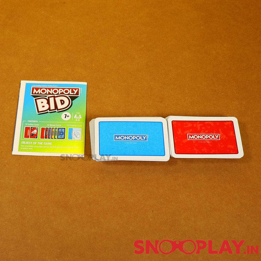 Monopoly Bid Card Game