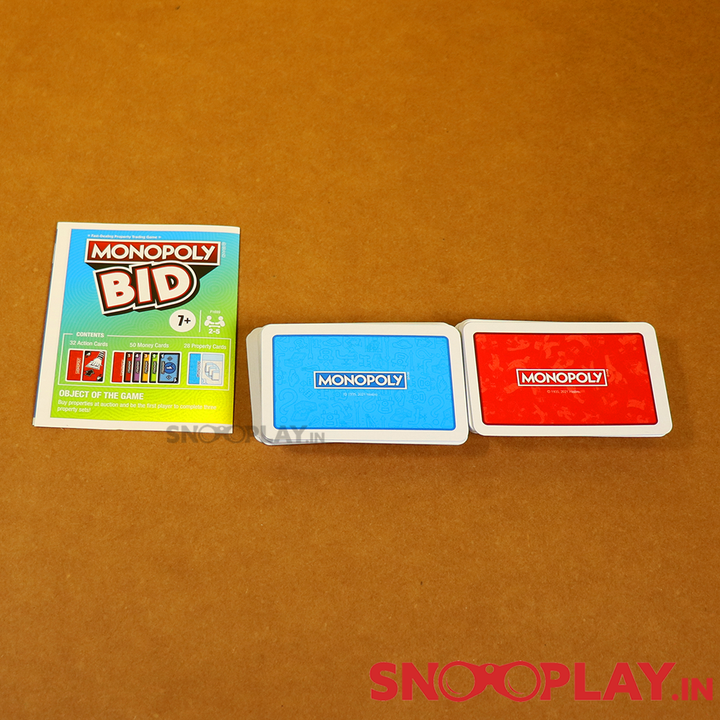 Monopoly Bid Card Game