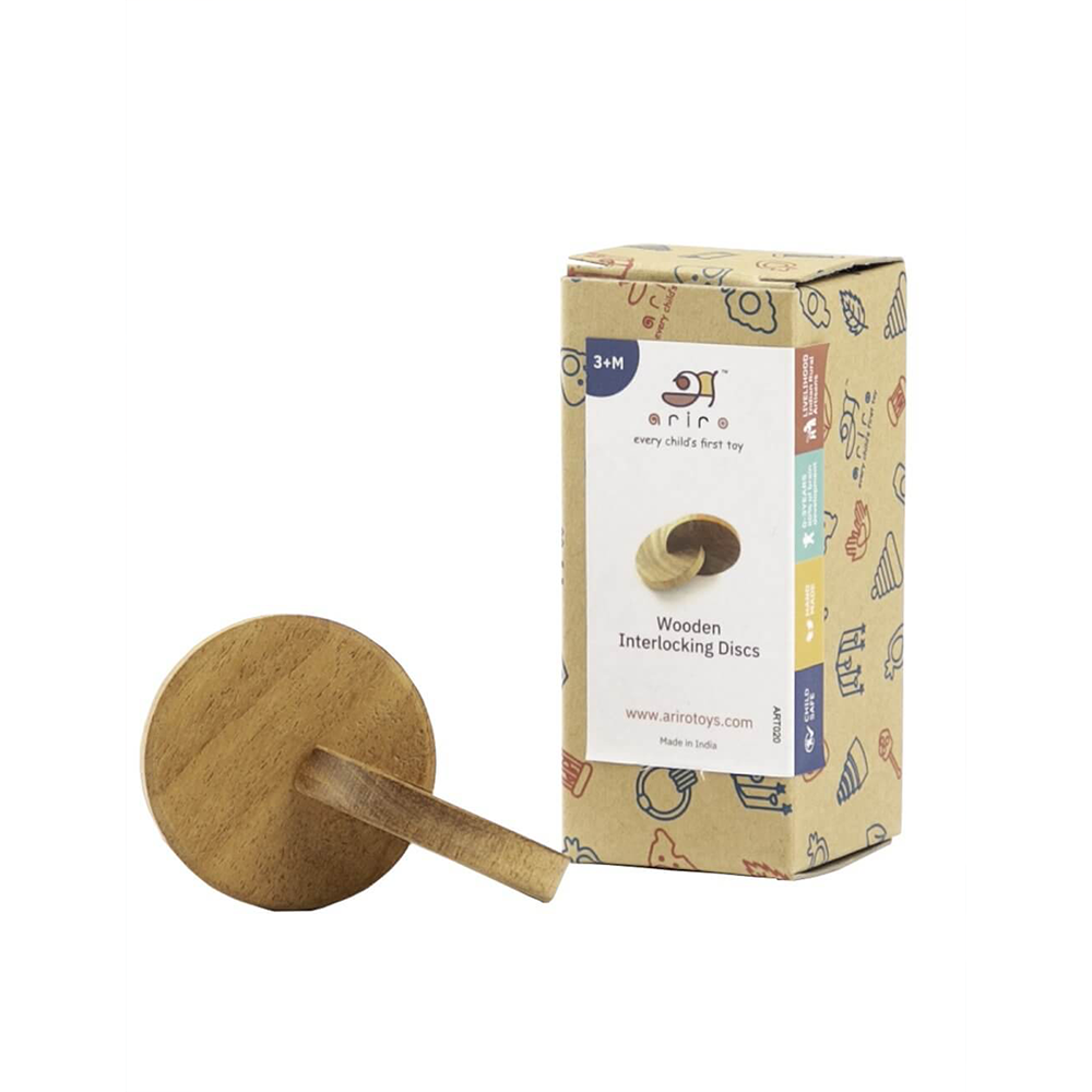 Wooden Montessori Interlocking Discs (can be used as a teether)
