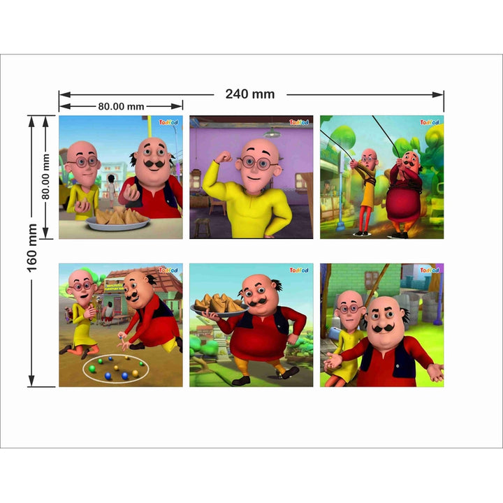 Wooden Jigsaw Puzzles Toy for Kids & Children, Motu Patlu 54 Pieces 6 in 1 Jigsaw Puzzles, Anime Cartoon Character