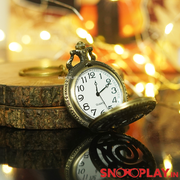 Naruto Antique-Style Pocket Watch with Keychain