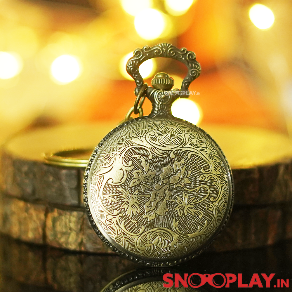 Naruto Antique-Style Pocket Watch with Keychain