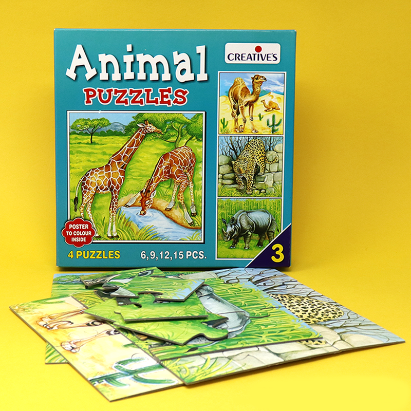 Animal Puzzle (Series 3) - Set of 4 Jigsaw Puzzles
