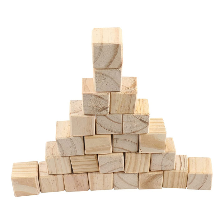 Wooden Blocks Set – Build, Stack, and Learn Math - 24 Pieces (1-3 Years)