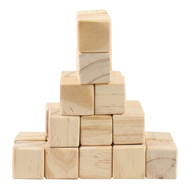 Wooden Blocks Set – Build, Stack, and Learn Math - 24 Pieces (1-3 Years)