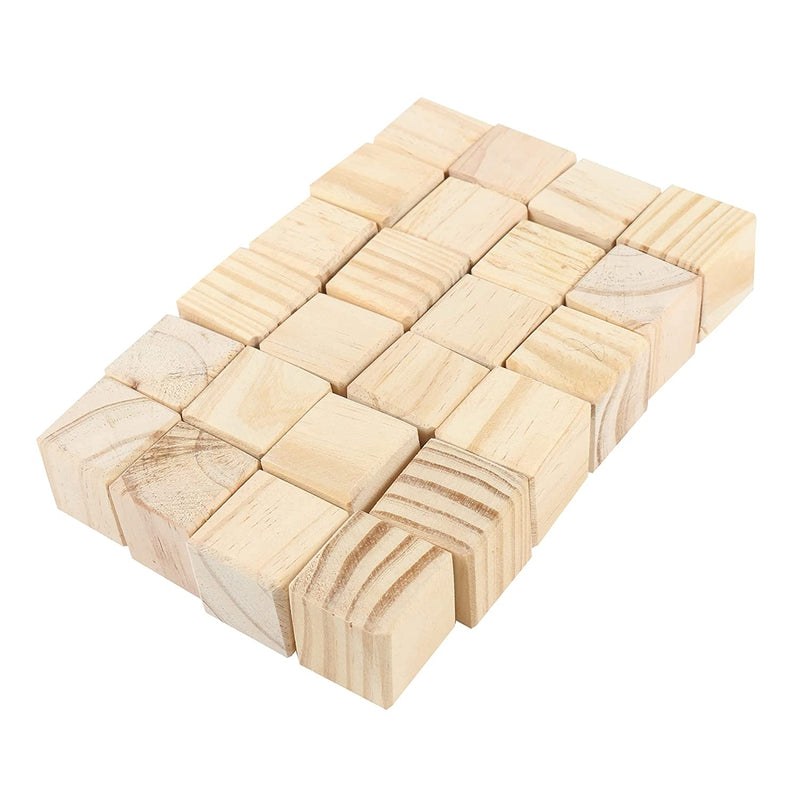 Wooden Blocks Set – Build, Stack, and Learn Math - 24 Pieces (1-3 Years)