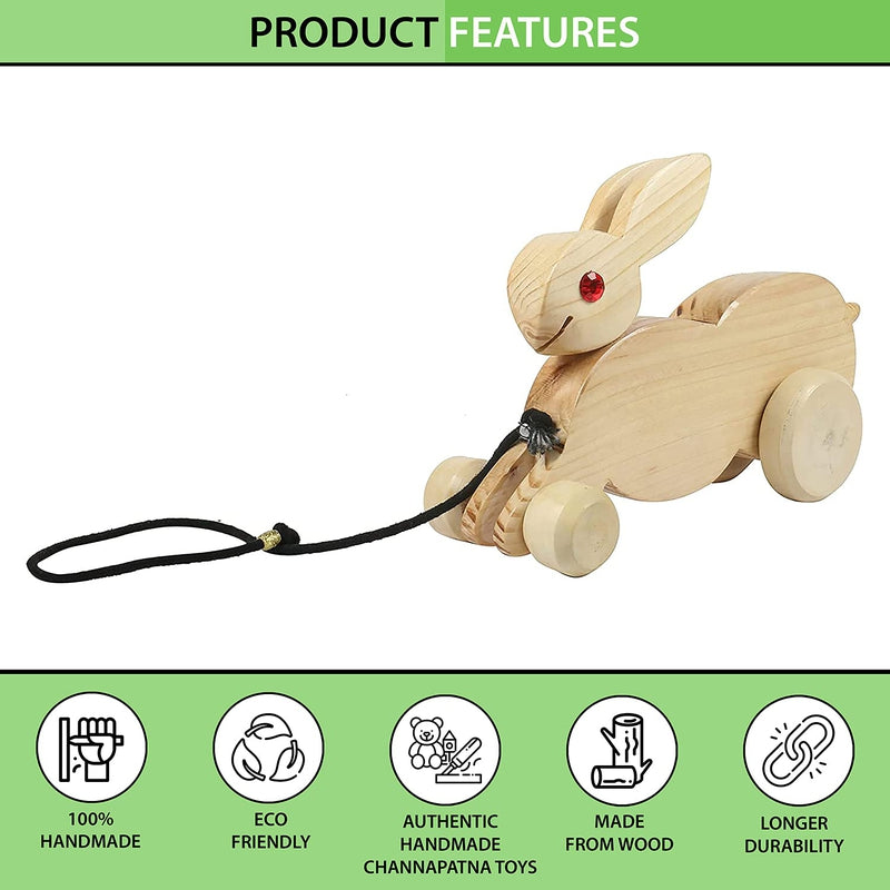 Wooden  Pull Along Toy- Rabbit (Big)