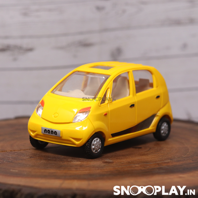 A great gift option for kids, nano miniature toy car with a pull back feature.