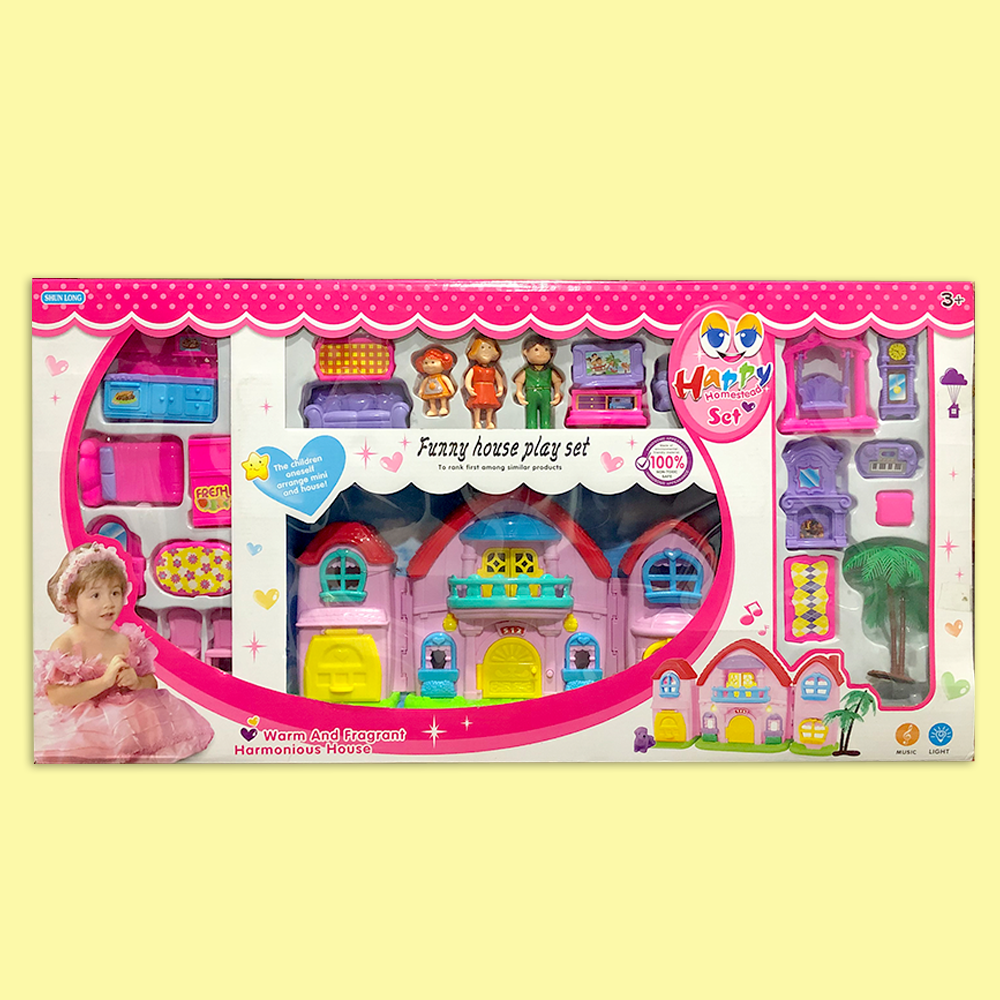 Family Welcome House Playset For Kids - Big (Doll House)