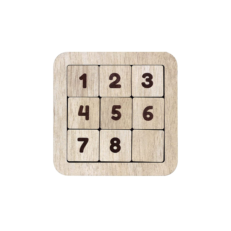 Number slide Puzzle (3 x 3) - (12 cm length)