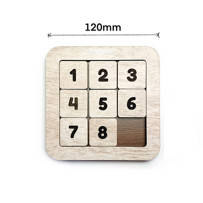 Number slide Puzzle (3 x 3) - (12 cm length)