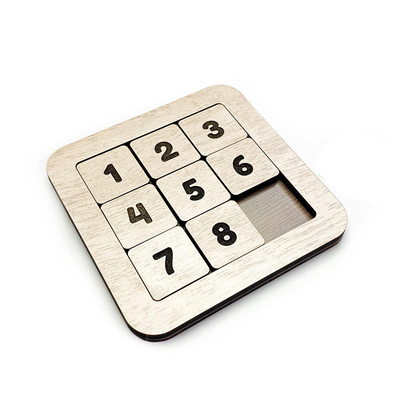 Number slide Puzzle (3 x 3) - (12 cm length)