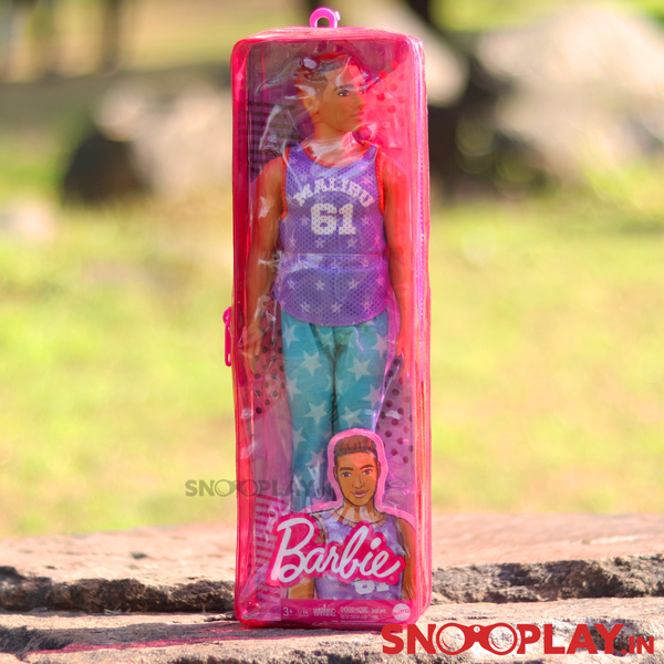 Original Barbie Ken Doll with Zip Storage Pouch Snooplay