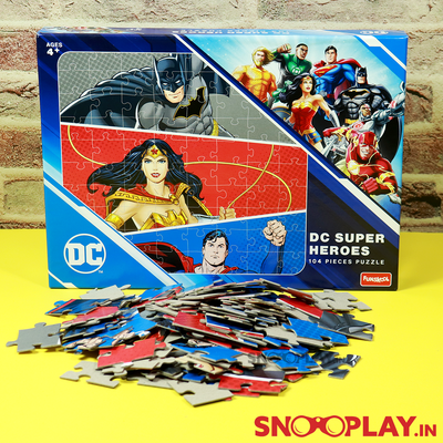 DC Super Heroes Jigsaw Puzzle (104 Pieces) - Batman, Superman & Wonder Woman