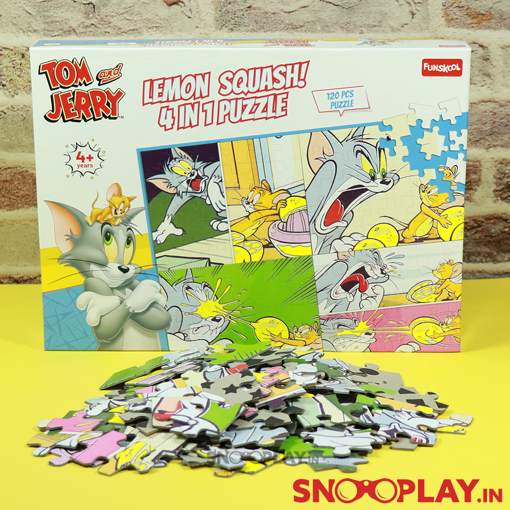 4 in 1 Tom and Jerry Jigsaw Puzzle (120 Pieces)