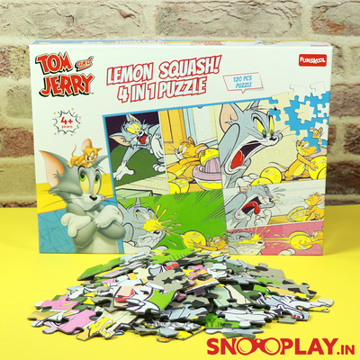 4 in 1 Tom and Jerry Jigsaw Puzzle (120 Pieces)