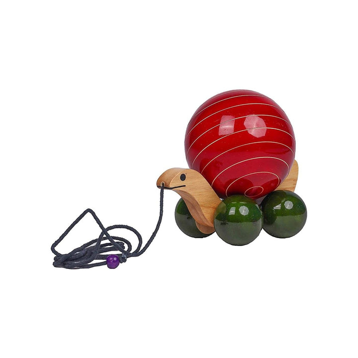 Walk-A-Long Wooden Pull Along Toy  -Snail