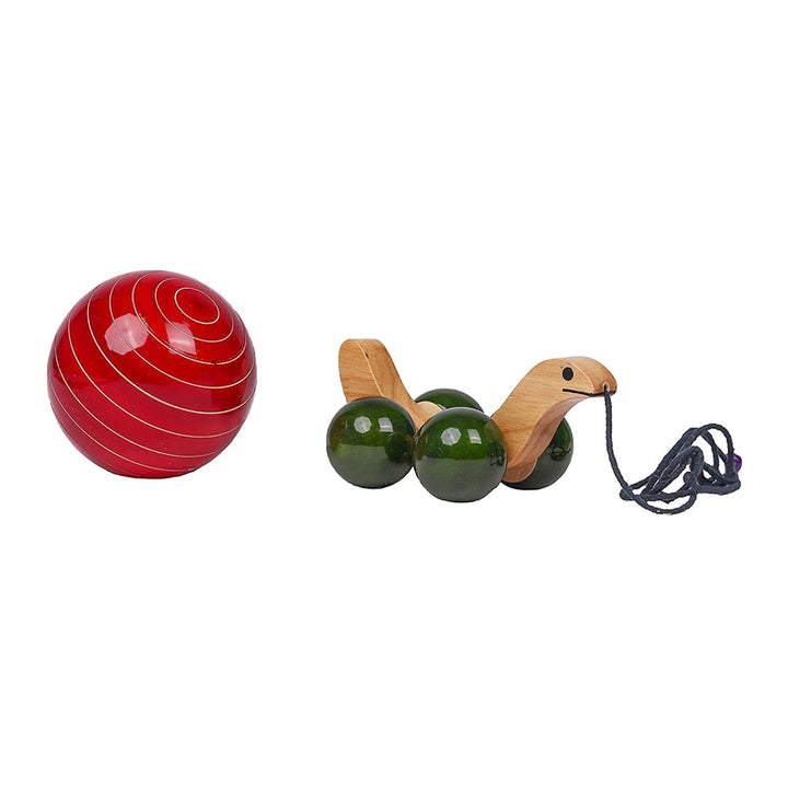 Walk-A-Long Wooden Pull Along Toy  -Snail