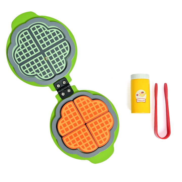 Wooden Waffle Maker Toddler & Kids Pretend Play Cooking Toy Set