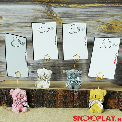 Cute Teddy Bear Photo Stands (Set of 4)