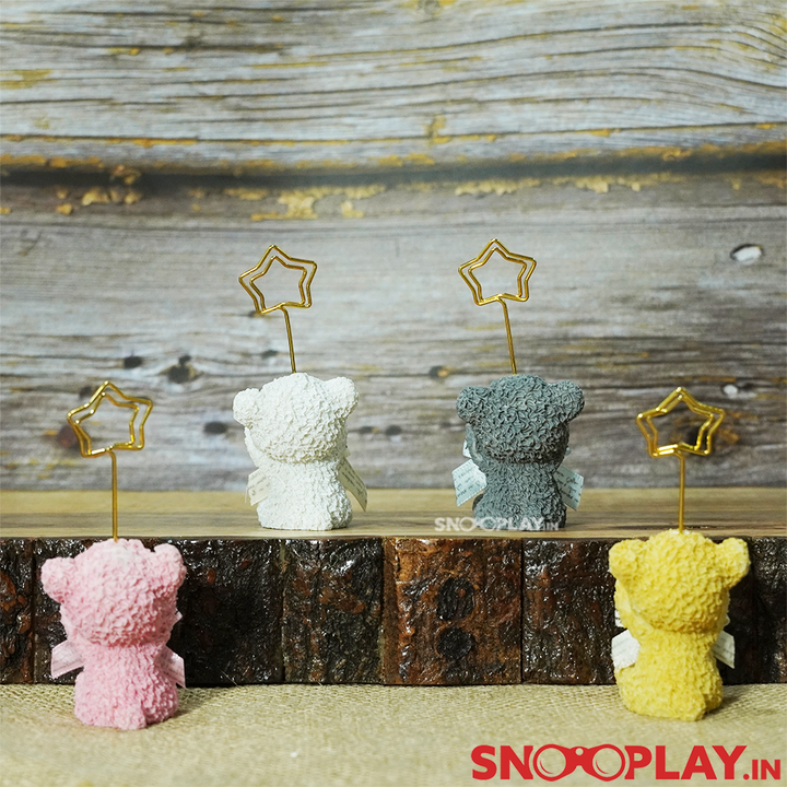 Cute Teddy Bear Photo Stands (Set of 4)