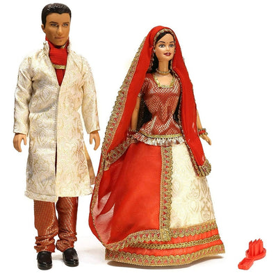 Barbie and Ken Couple Doll White