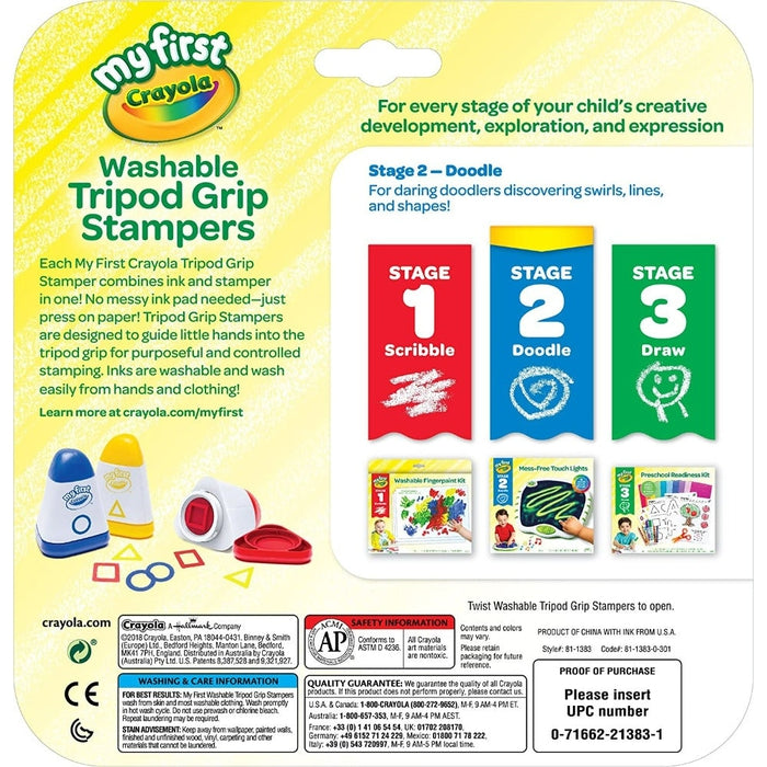 3 Pieces Washable Shape Stampers (3-8 Years)