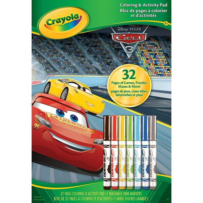 Cars 3 Coloring & Activity Book with Markers