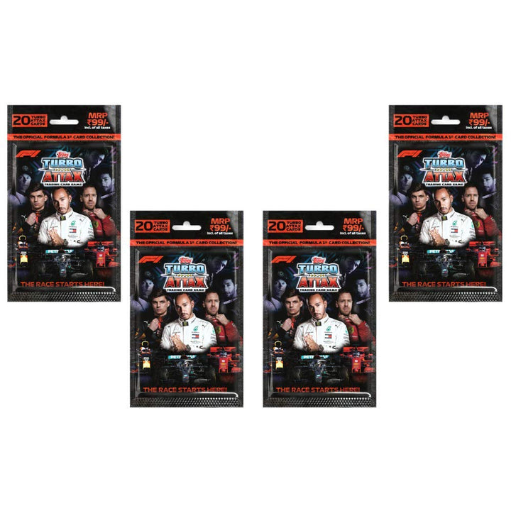 F1 Turbo Attax Trading Card Game Multipack Pack of 4