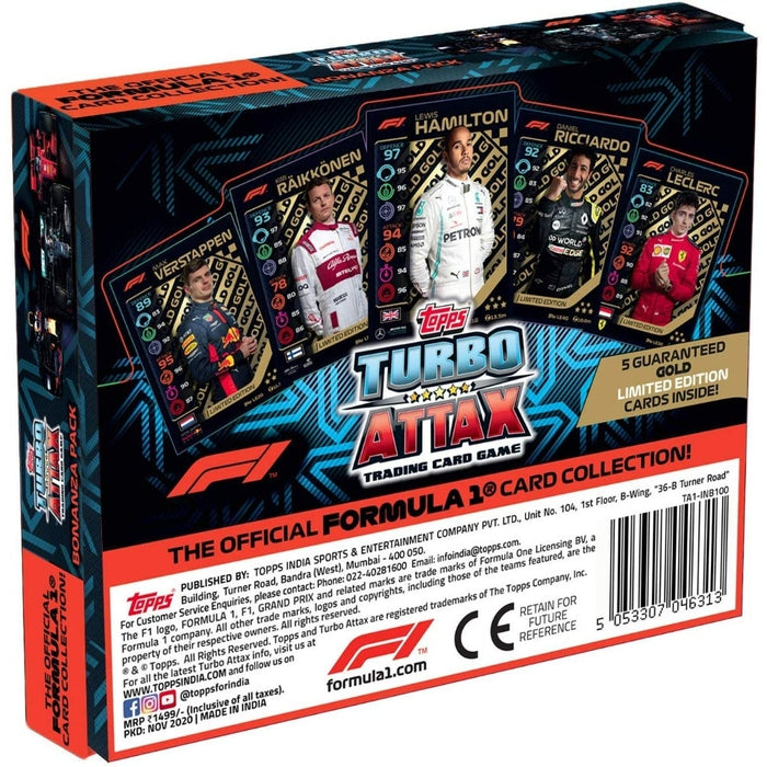 F1 Turbo Attax Trading Card Game Bonanza Pack