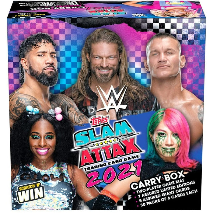 WWE Slam Attax 2021 Edition (Carry Box) I WWE Cards | Includes Game mat