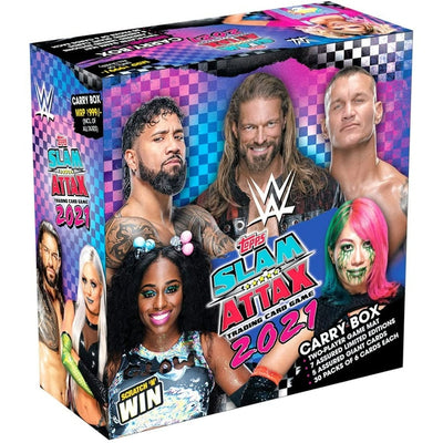 WWE Slam Attax 2021 Edition (Carry Box) I WWE Cards | Includes Game mat