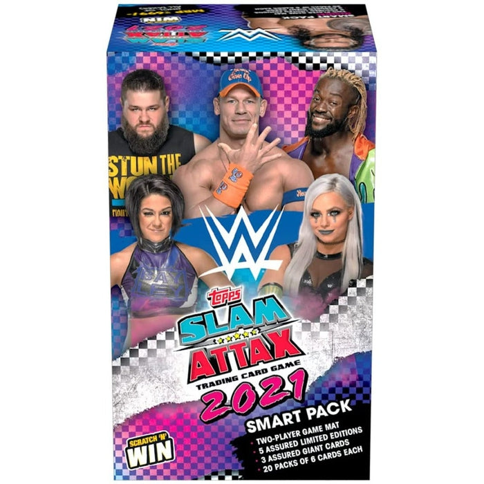 WWE Slam Attax 2021 Edition - Smart Pack | Includes Game Mat (8 Years till Grown Ups)