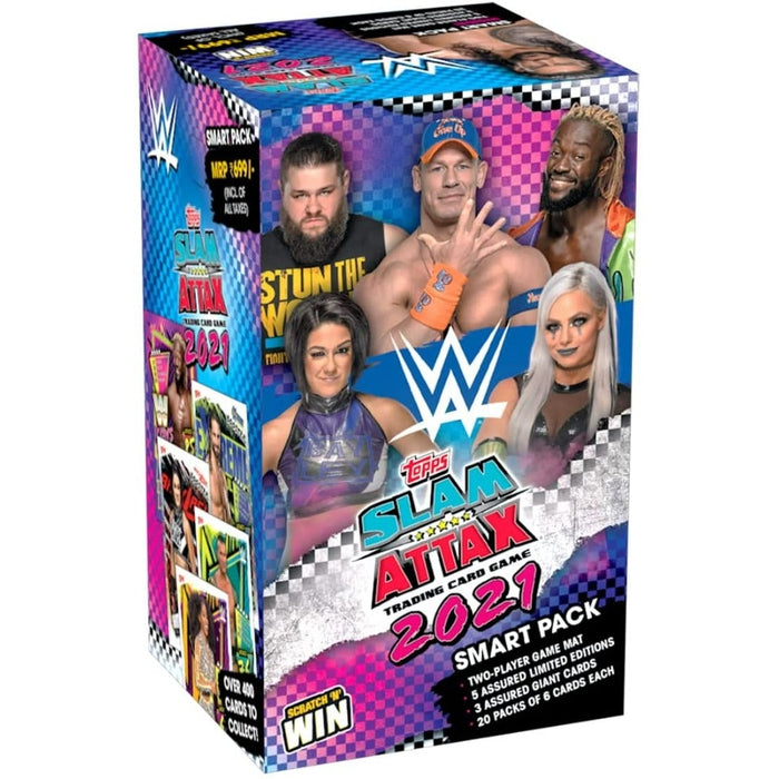 WWE Slam Attax 2021 Edition - Smart Pack | Includes Game Mat (8 Years till Grown Ups)