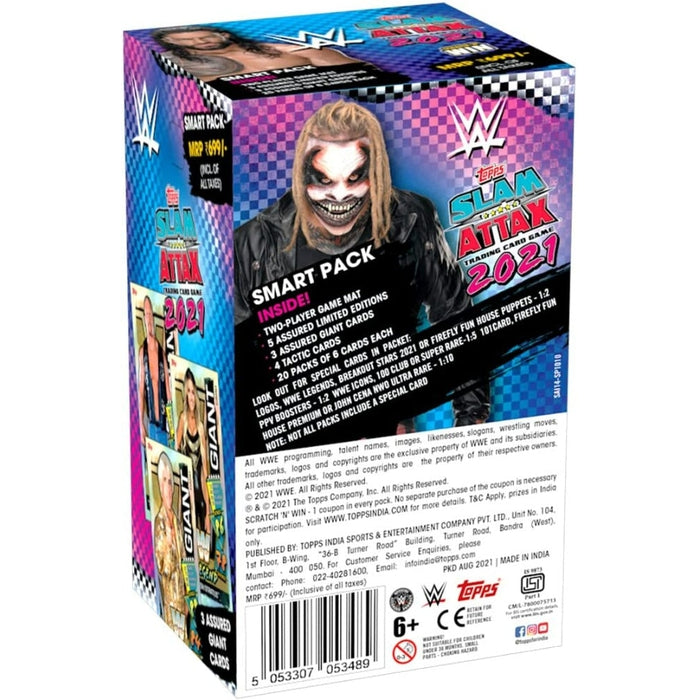 WWE Slam Attax 2021 Edition - Smart Pack | Includes Game Mat (8 Years till Grown Ups)