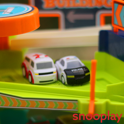 Automatic or Manual Vehicles Parking Building Playset (Light and Music)