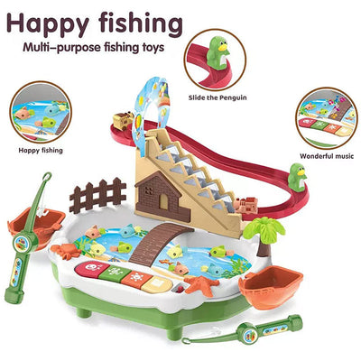 Happy Fishing - Stair Climbing Fishing & Penguin Race Track Set