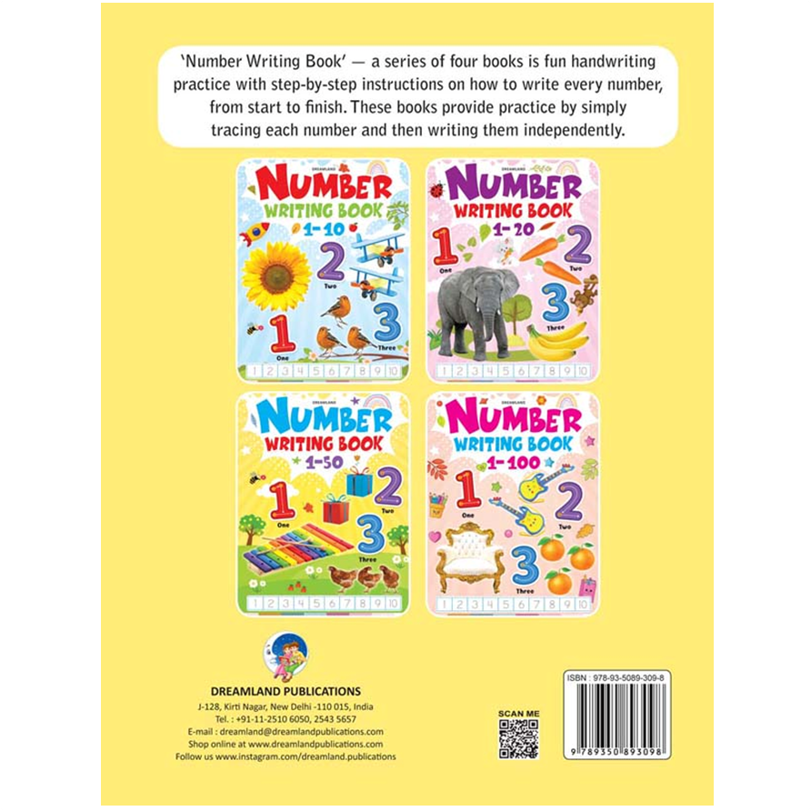 Number Writing Book 1-50