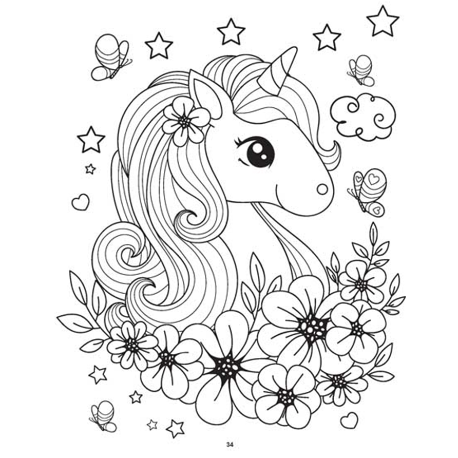 My Unicorn Colouring Book for Children Age 2 -7 Years