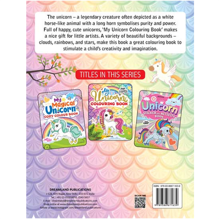 My Unicorn Colouring Book for Children Age 2 -7 Years