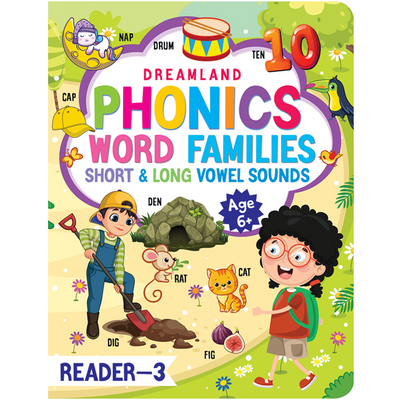 Phonics Reader - 3 (Word Families Short and Long Vowel Sounds)