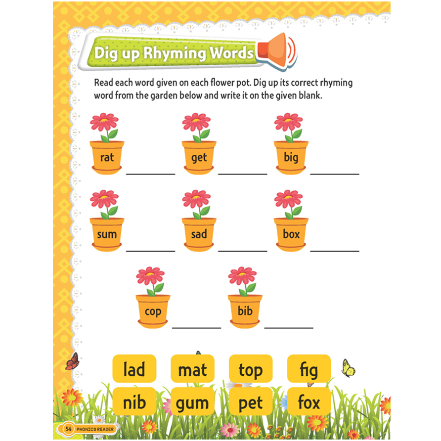 Phonics Reader - 3 (Word Families Short and Long Vowel Sounds)